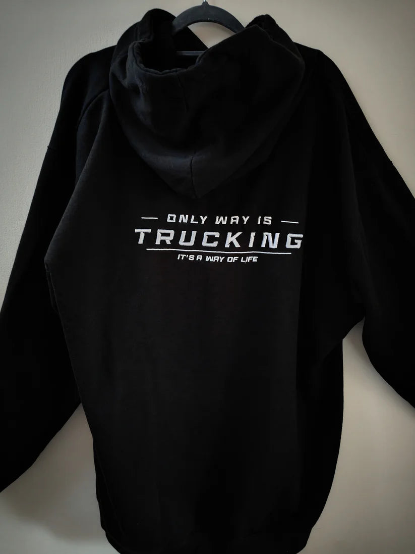 Only Way is Trucking Black Hoodie