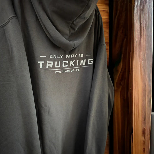 Only Way is Trucking Grey Hoodie